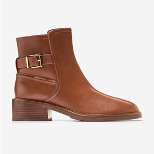 Cole Haan Tan Leather Ankle Booties